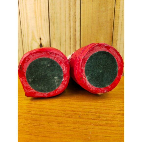 Vintage Hand Carved Santa and Mrs. Claus Figurines - Picture 9 of 11